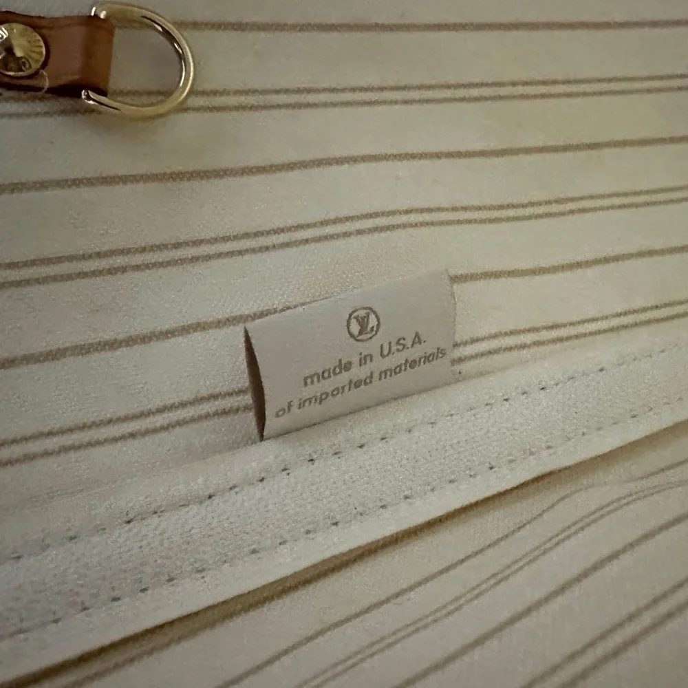 LV Neverfull MM Damier Azure Rose Beige - Picture 3 of 16